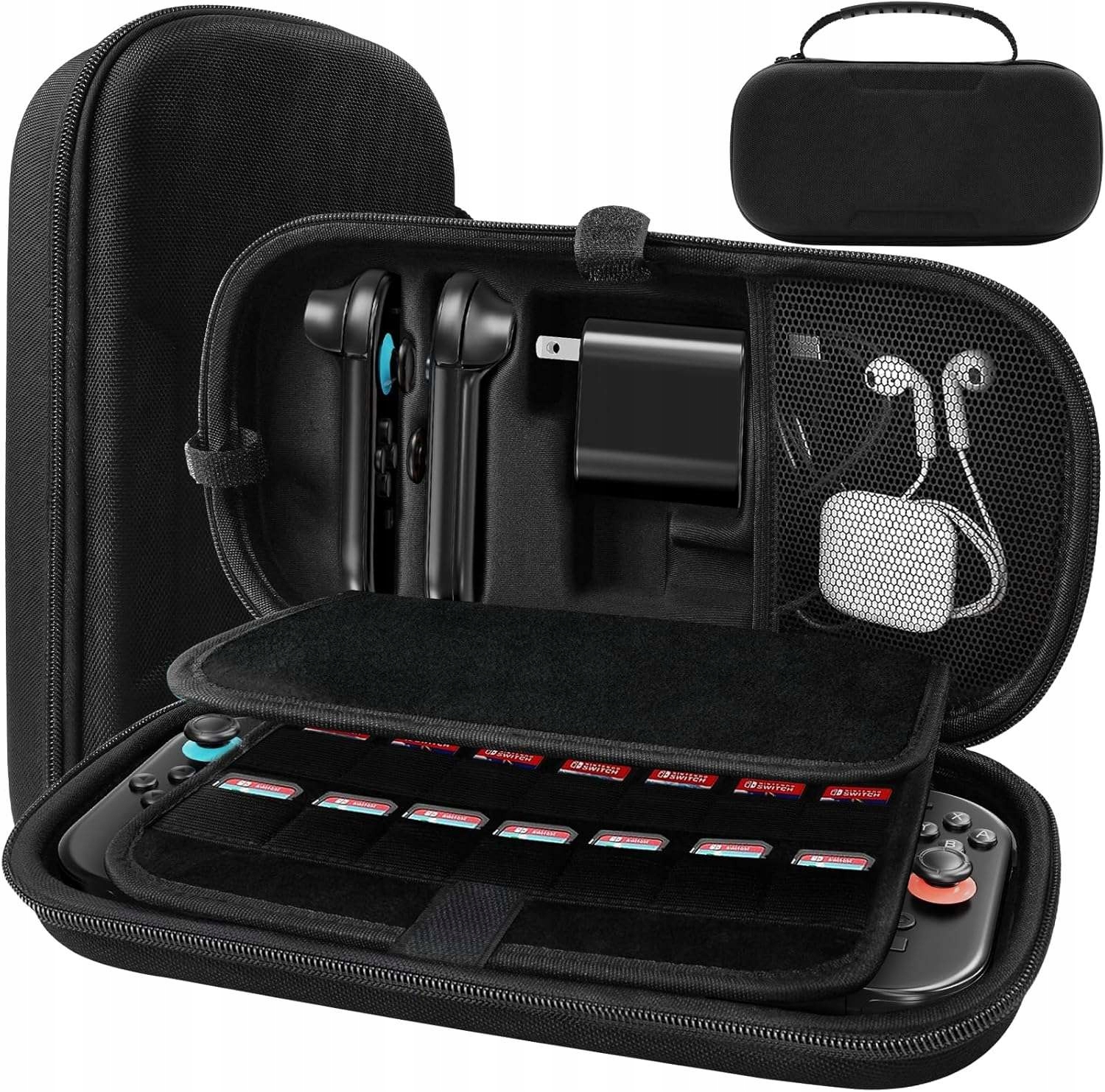 Etui Futerał Pokrowiec do Nintendo Switch 2 Kieszeń akcesoria i gry Walizka