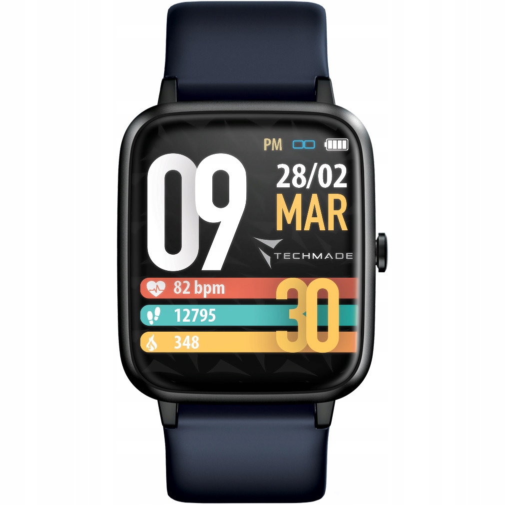 Smartwatch Techmade Move Puls Kalorie Kroki Muzyka