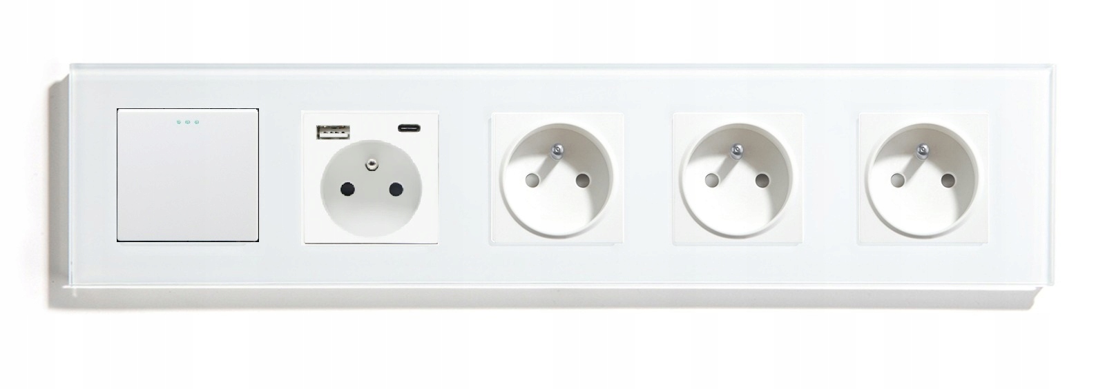 Vypínač Elektrická Zásuvka Usb-c Skleněná 5 Plechovek Kontakt 370 mm Kontakt