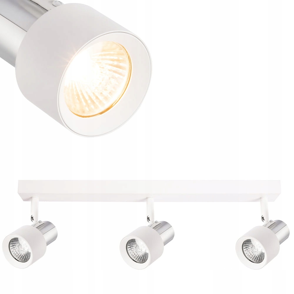 Stropní svítidlo reflektory Cino 3xGU10 Bílá Chrom ML9948 Milagro