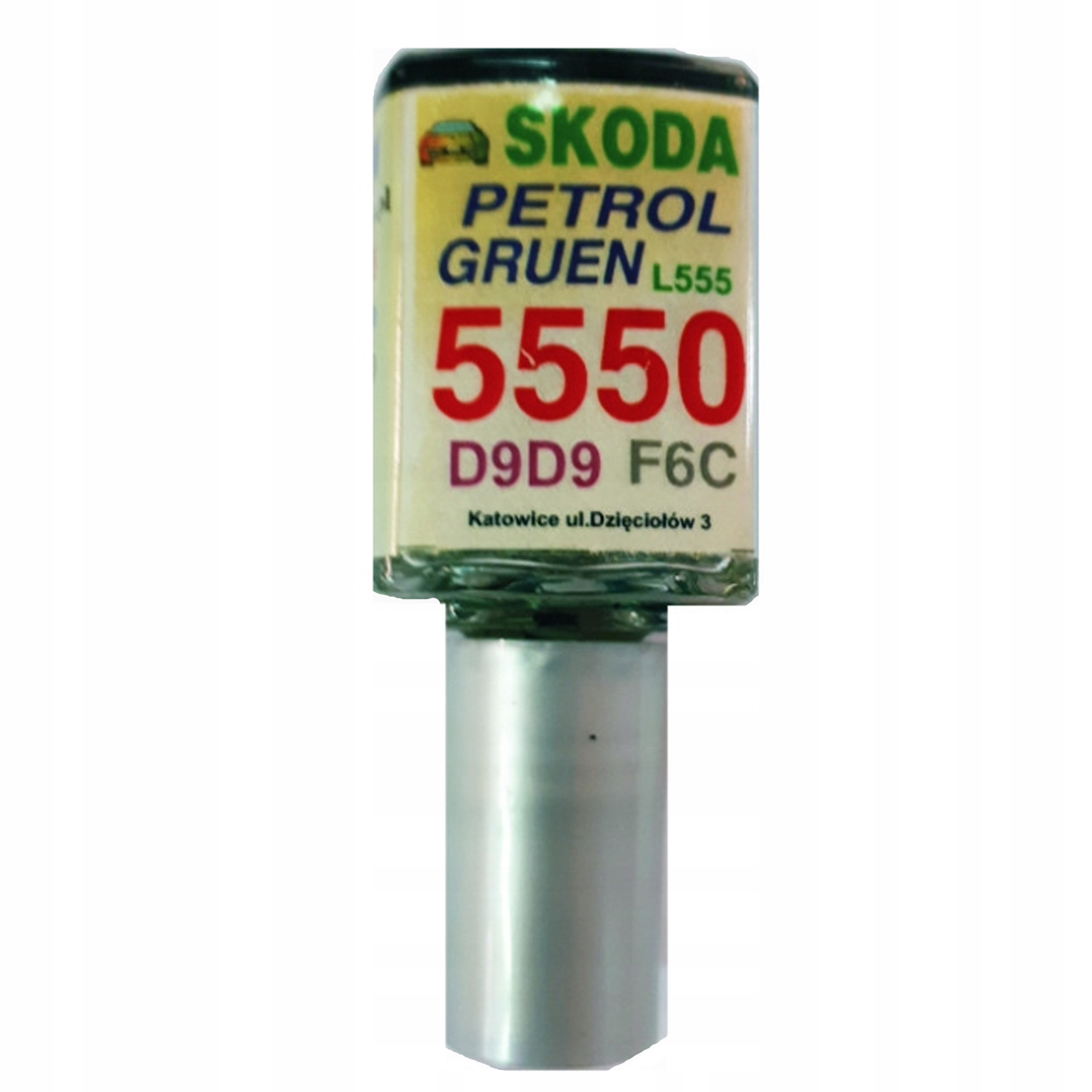 Zaprawka do rys 10ml SKODA 5550 F6C D9D9 L555 CIEMNOZIELONA