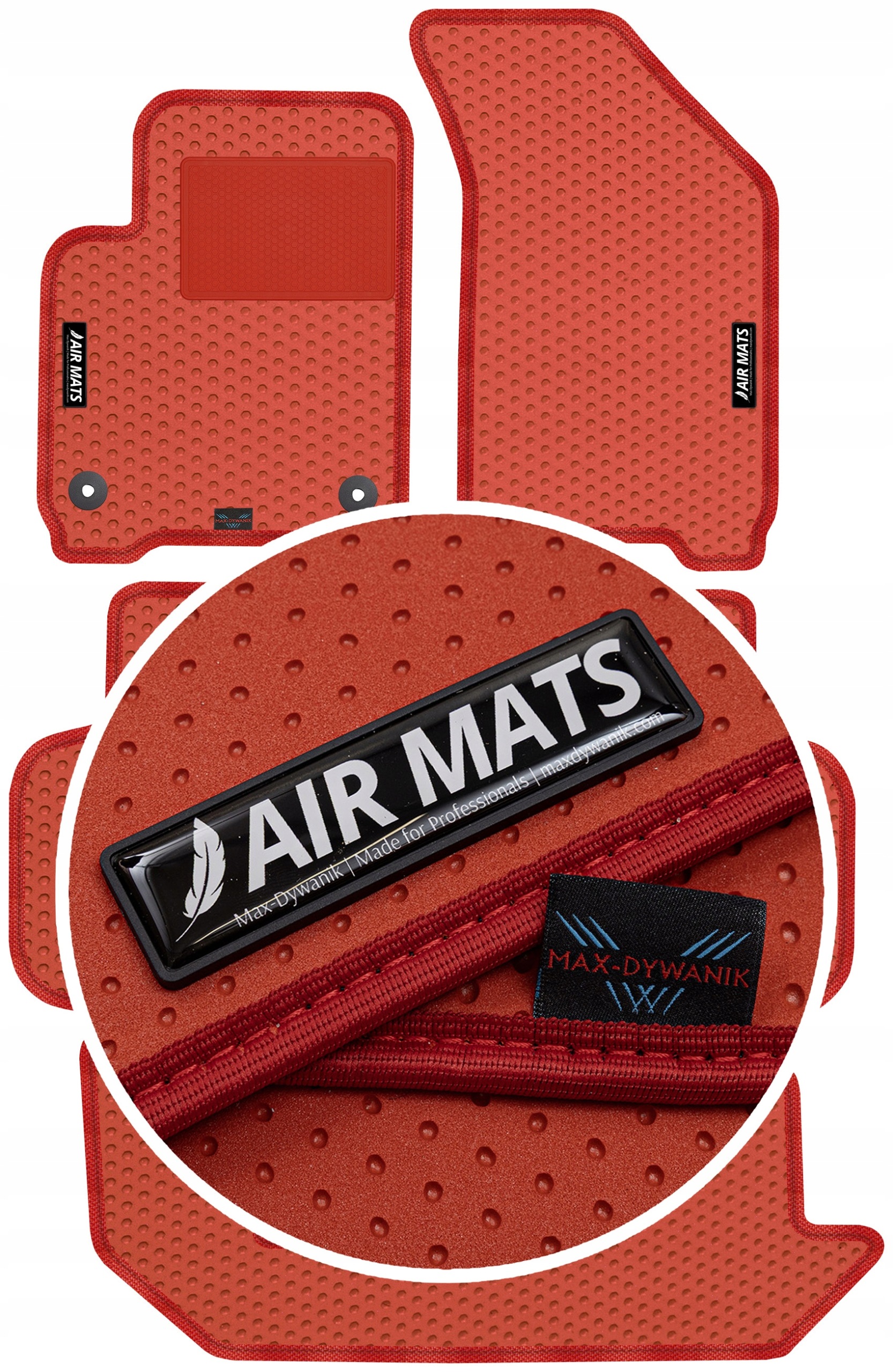 Fiat Freemont Crossover 7os 2011-2016 Gumové rohože Air Mats Červená