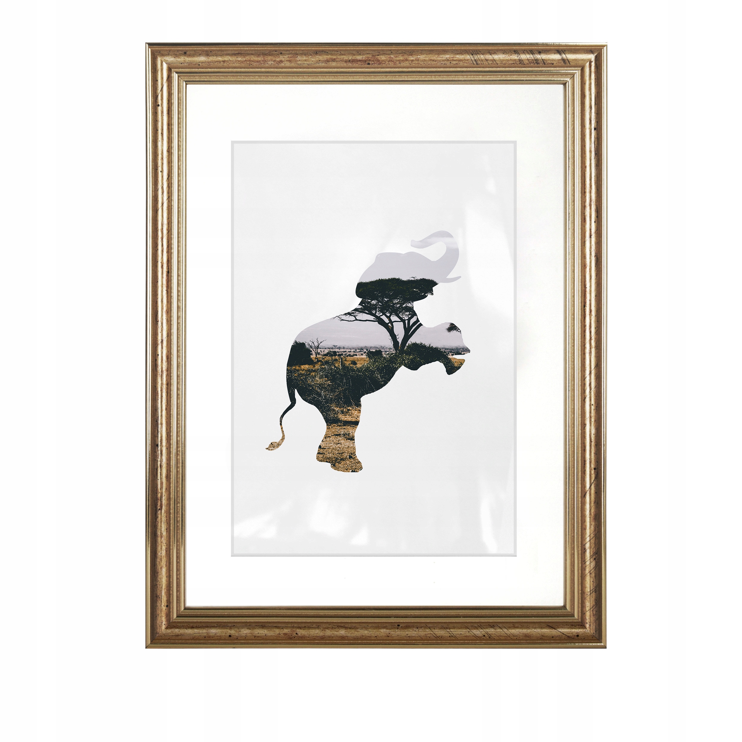 

Drewniana Rama A4 Złoto spękane Astra 21x29,7 Pass