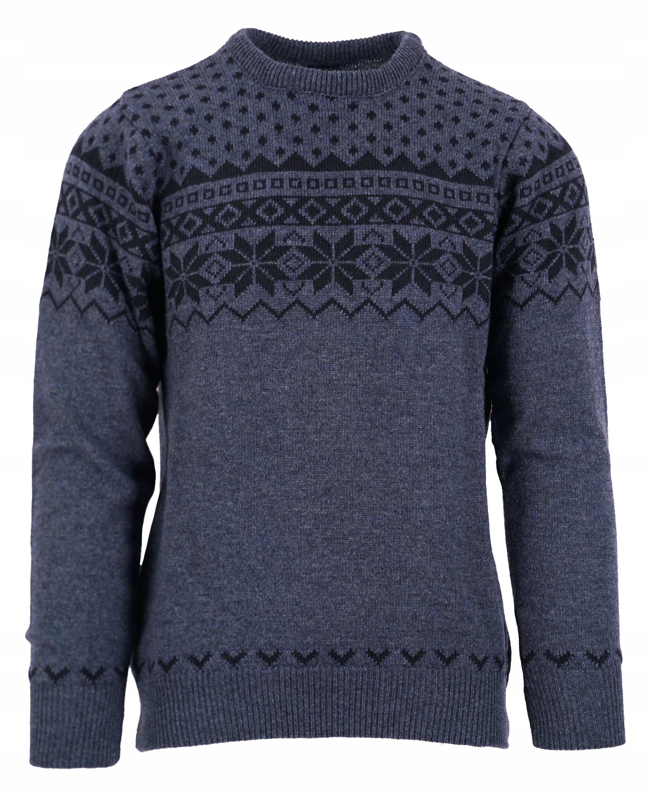 

Sweter Męski Wełniany Ciepły Wzór Norweski XL