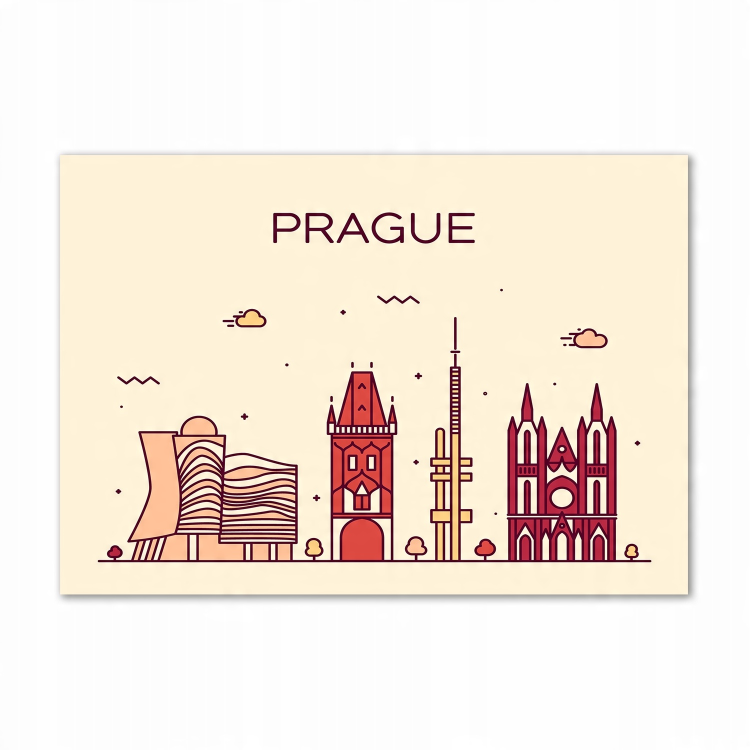 

Foto obraz szkło hartowane Praga budynki 100x70
