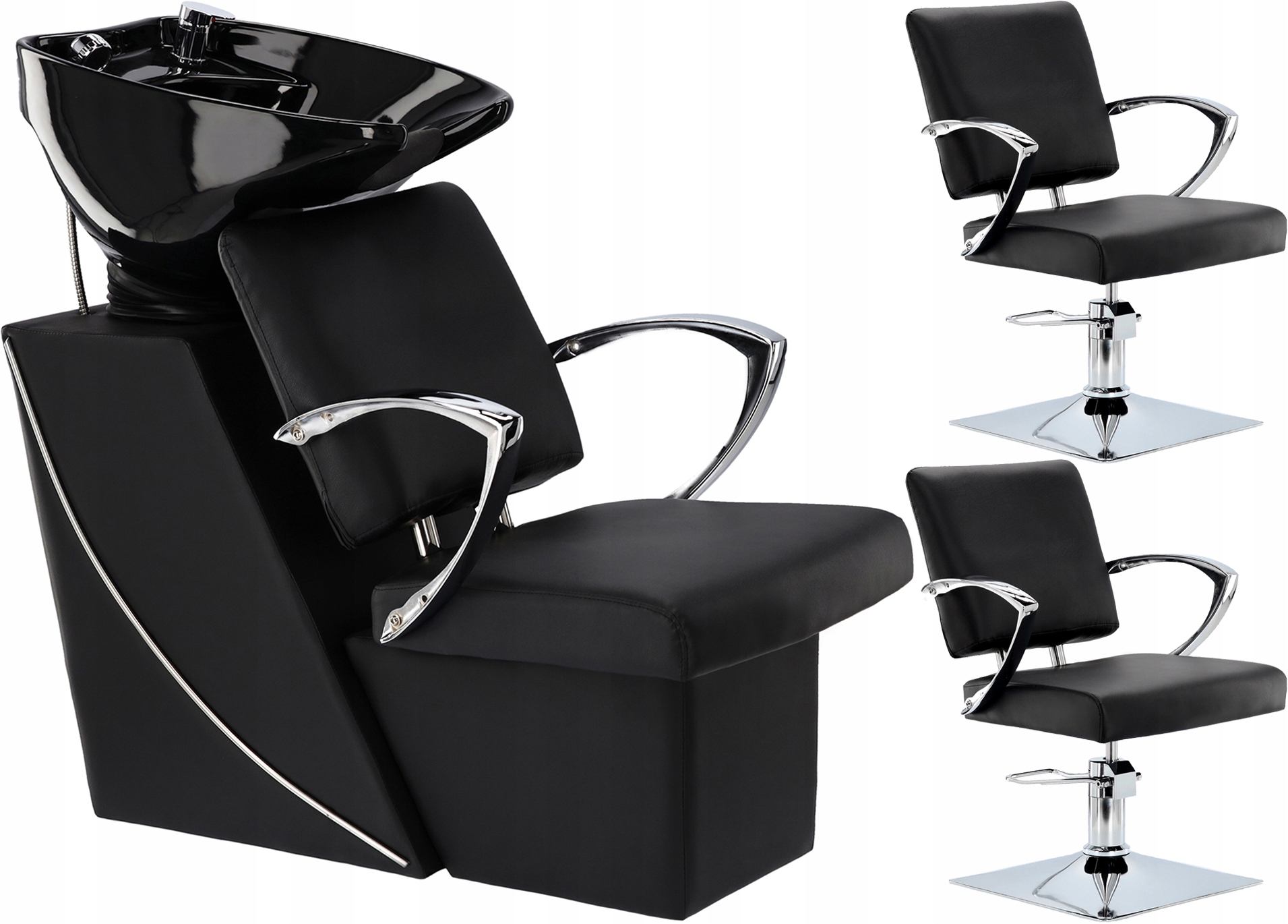 ZESTAW MYJNIA FRYZJERSKA FOTEL FRYZJERSKI ARMATURA