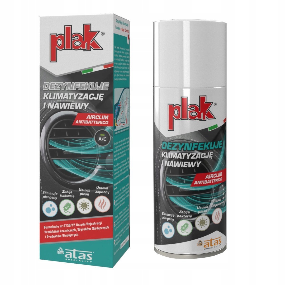 

Odświeżacz klimatyzacji Atas Plak 200 ml