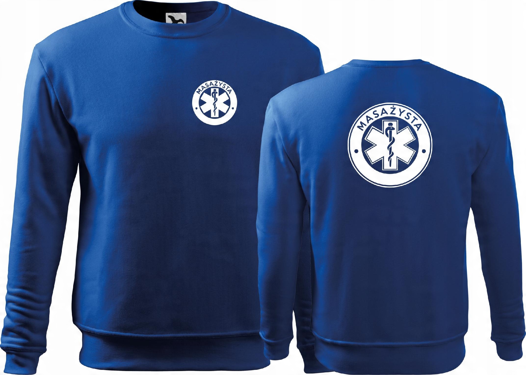 

Ciepła luźna męska bluza medyczna Masażysta r. 3XL