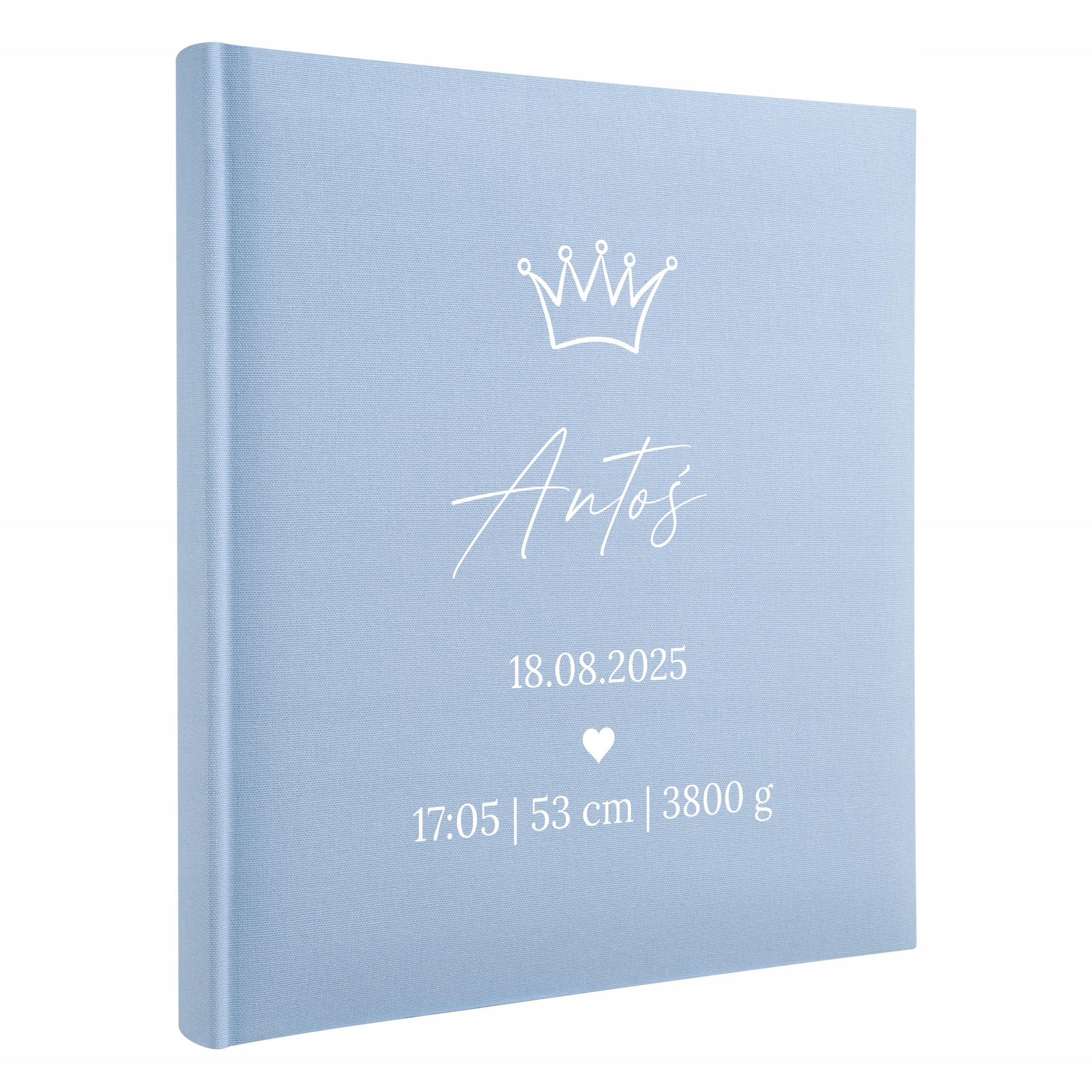 Dětské album Tradiční metrika 60 stran Light Blue Personalizace