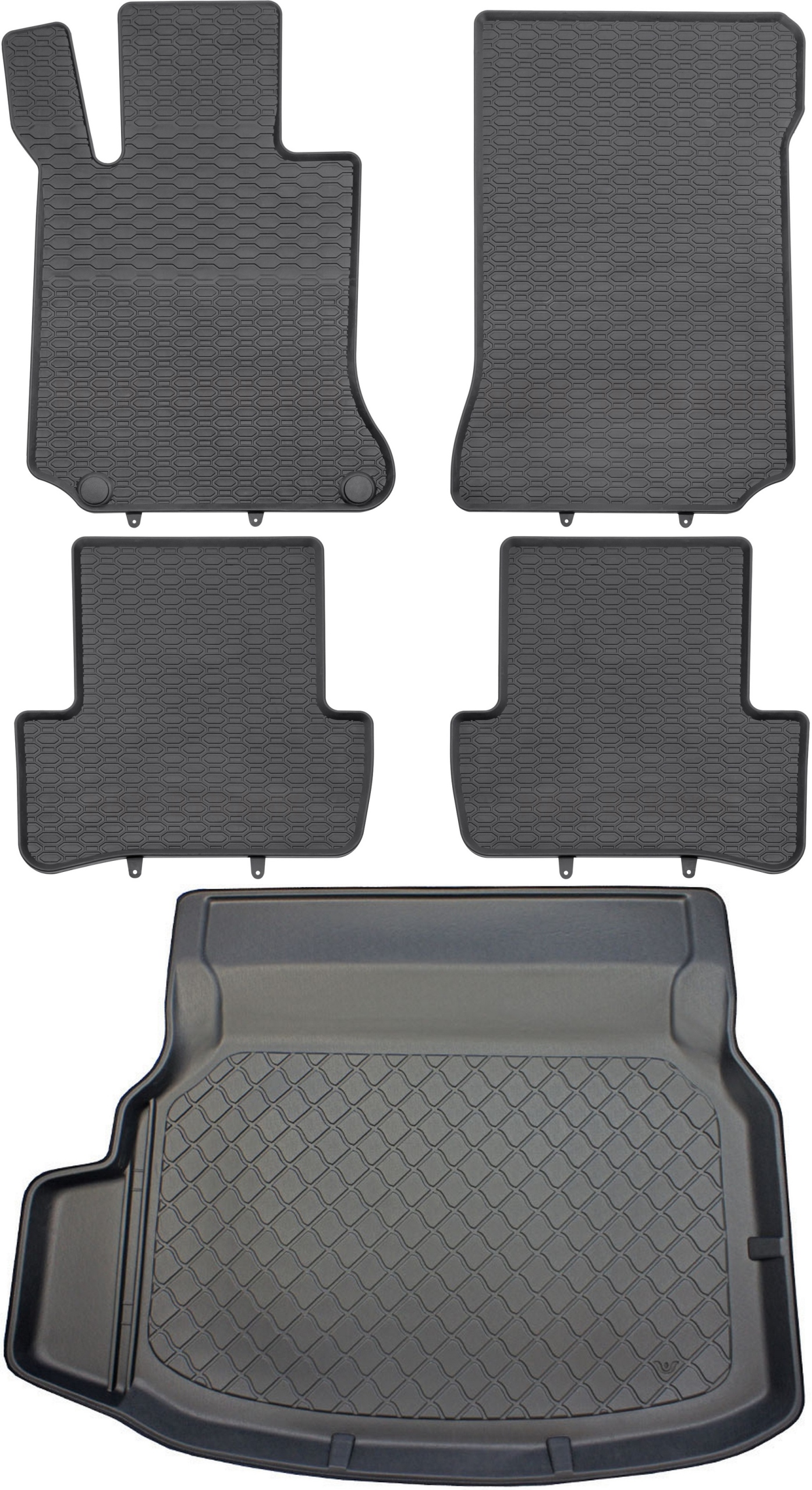 Mercedes C-Klasa W204 Sd 2007-2014 Koberce s rohožou