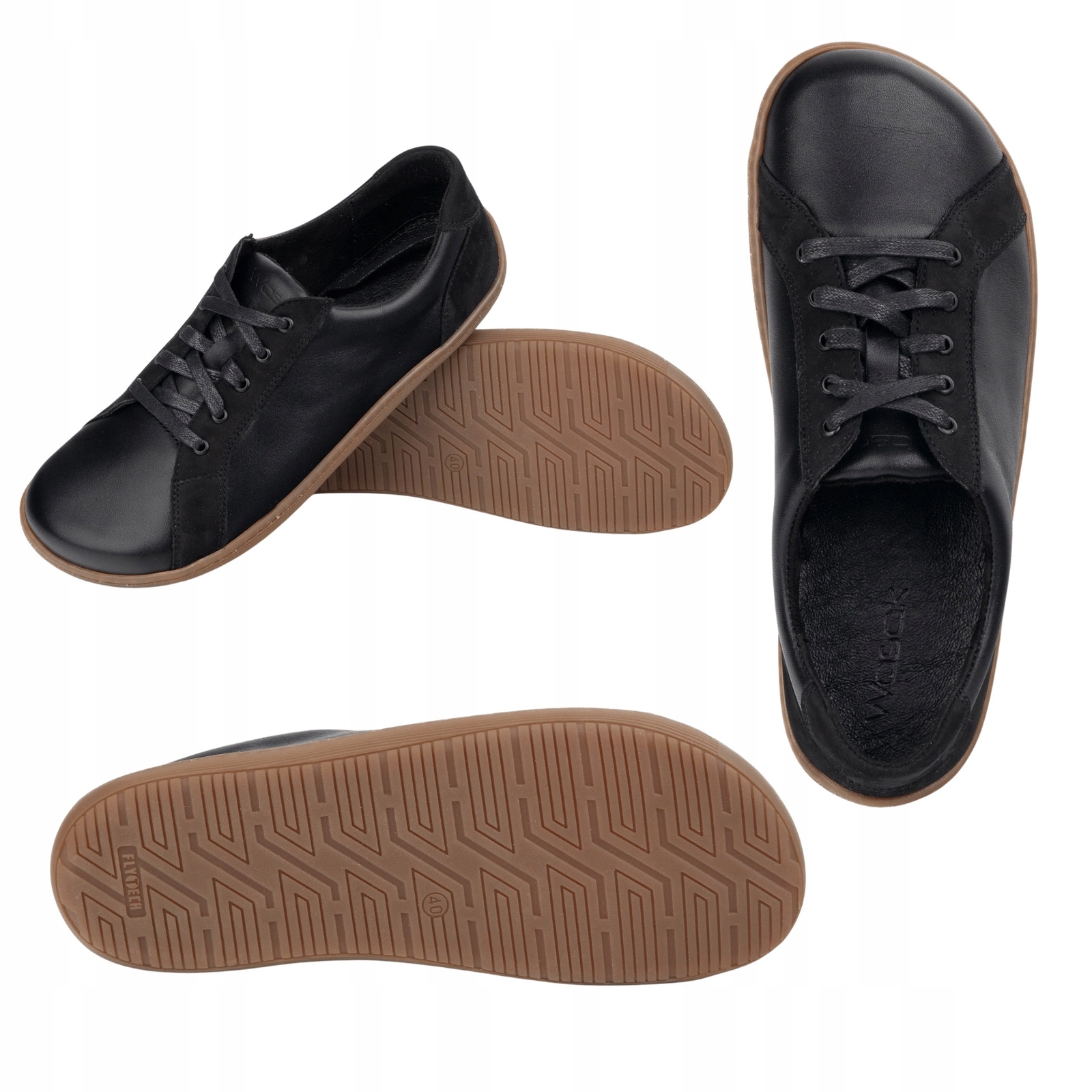 Barefoot Wasak Minimalistické kožené boty 0743W černé 38