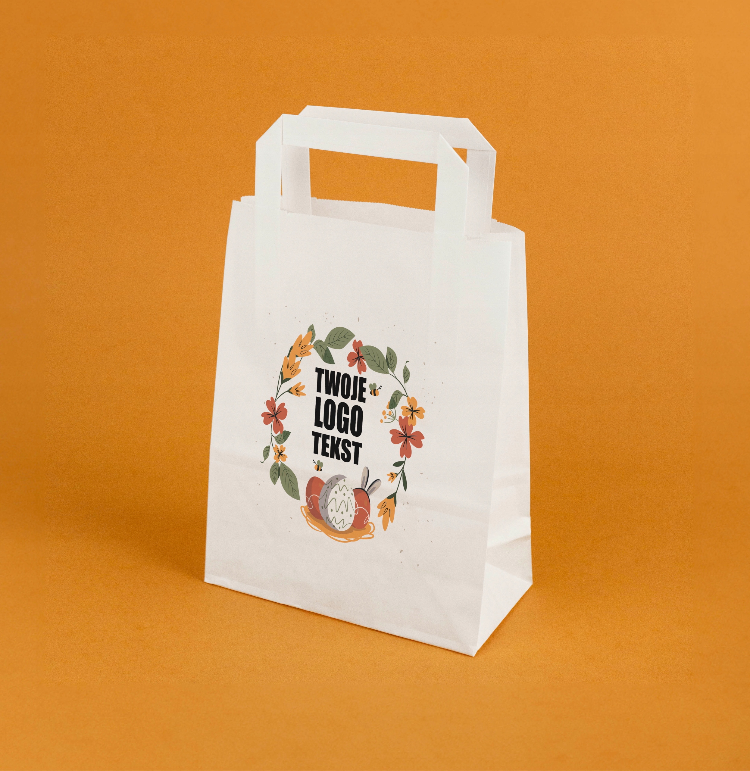 Personalizovaná papírová taška na Velikonoce s logem 18x8x23 cm 30 ks