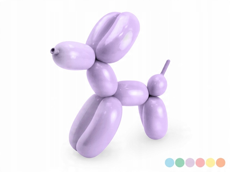 

Balony modeliny pastelowe 130cm z pompką, mix