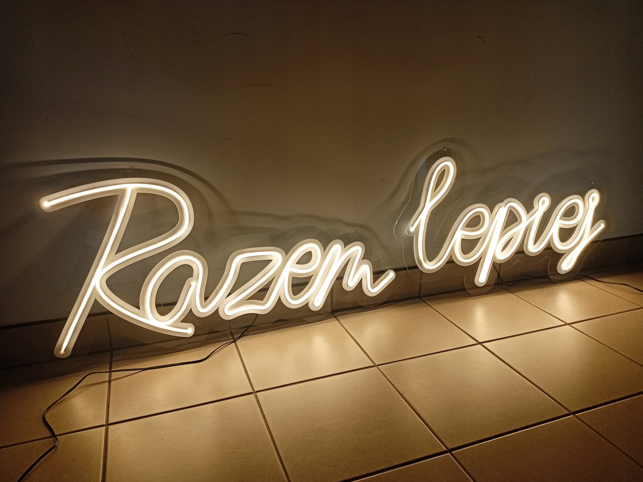DUŻY napis Neonowy Neon RAZEM LEPIEJ 99 cm ślub Marka inna