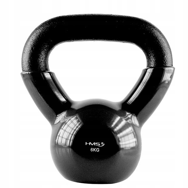 

Żeliwny Kettlebell Czarny Trwały Treningowy 6kg