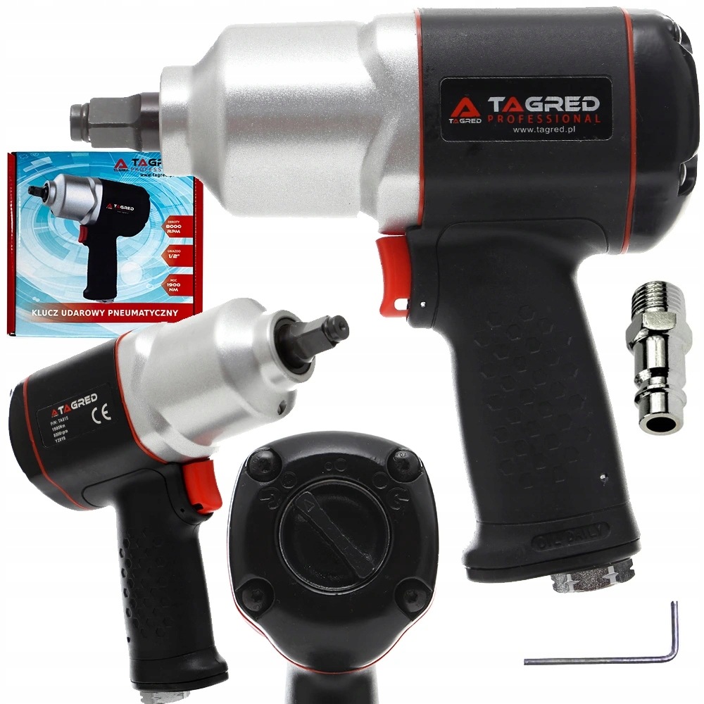 Rázový kompozitový pneumatický uťahovák 1/2" 1100 Nm, TA815