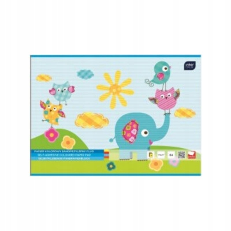 Papier kolorowy B4 Interdruk 8 arkuszy FLUO