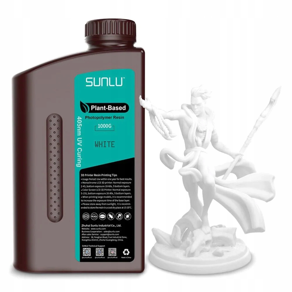 Sunlu pryskyřice Plant-Based 3D Resin 1000 g bílá