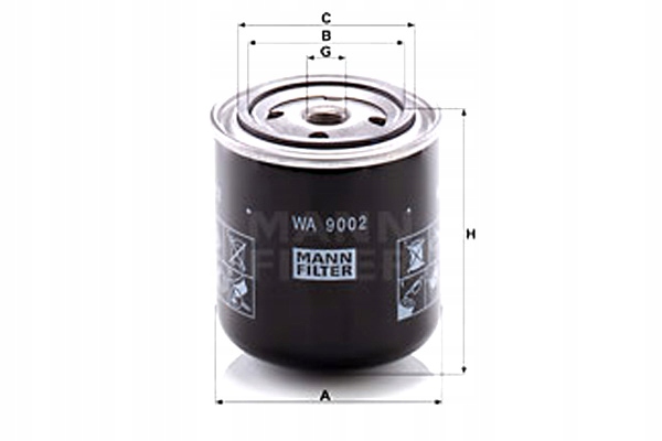 MANN-FILTER FILTR PŁYNU CHŁODNICZEGO DAF CF CF 85 XF 105 XF 106