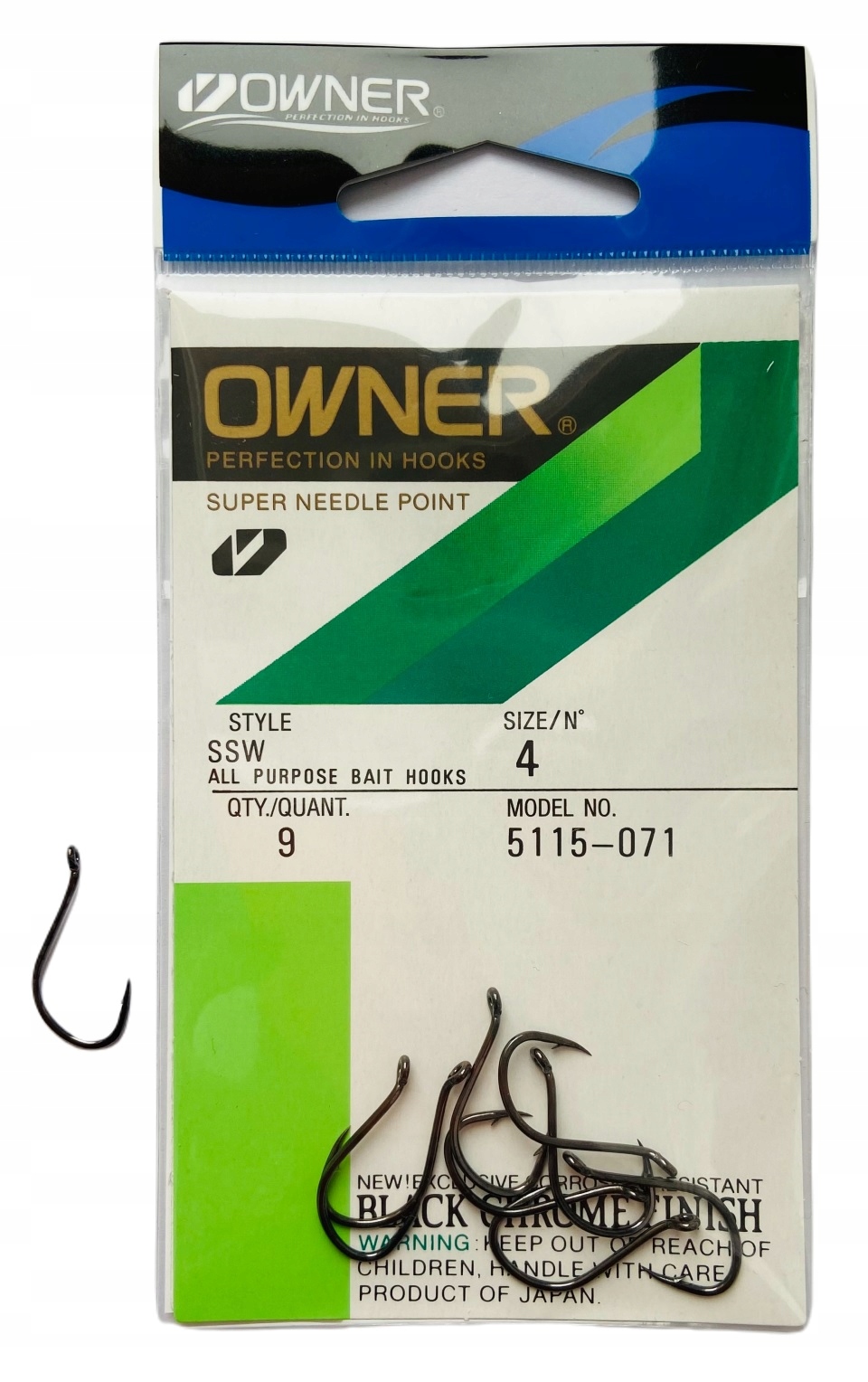 Haczyki gruntowe, z zadziorem Owner Needle Point 5115 9 szt.