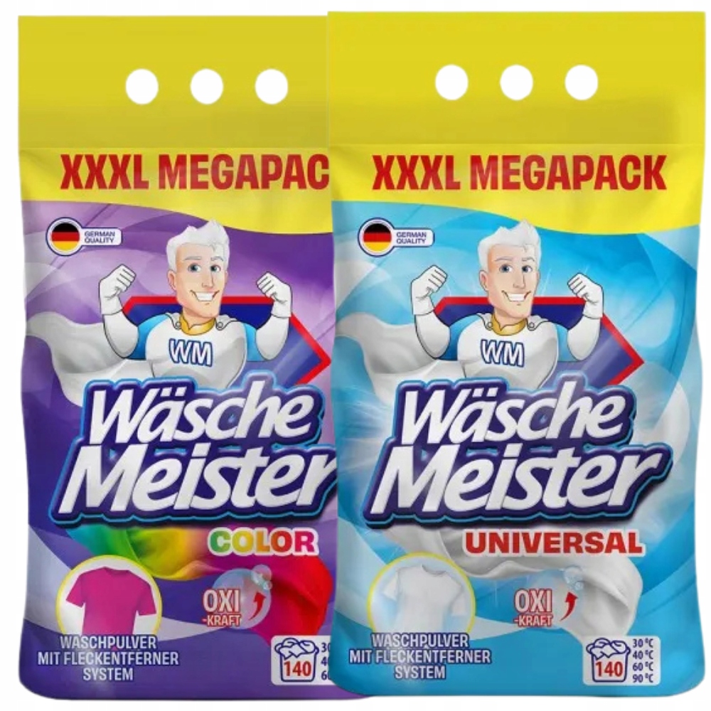 Levně WäscheMeister Prášek Universal a Color 2x10,5 kg