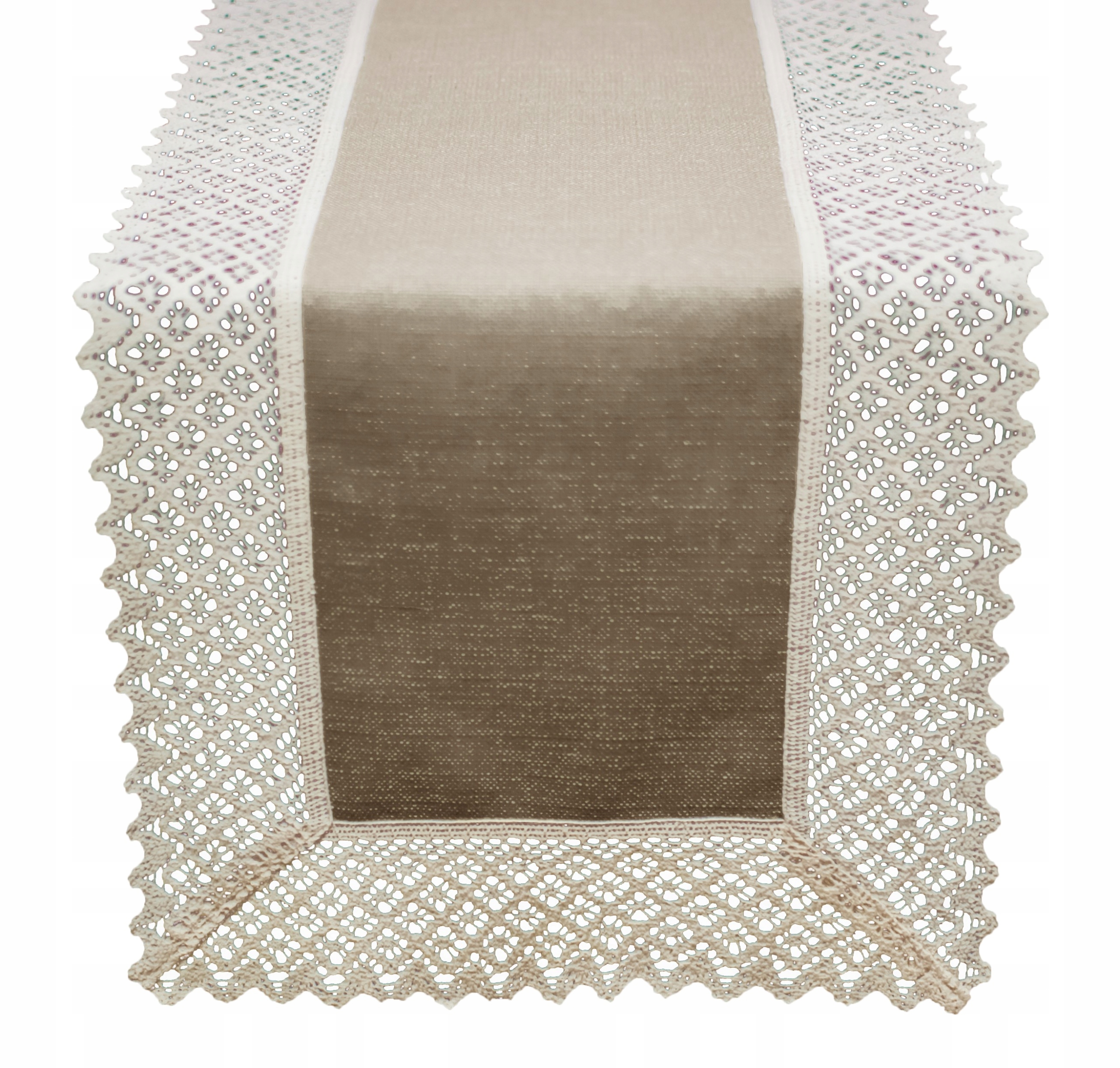 Koronkowy bieżnik nakładka ciemnobeżowy plamoodporny matowy Lux 60X160