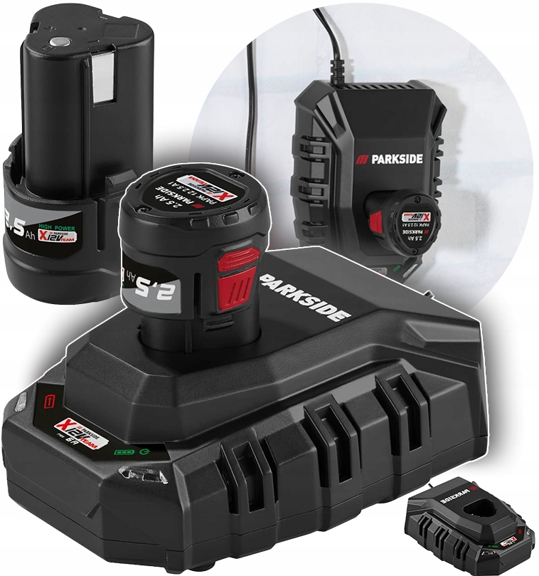 Parkside Performance Akumulator Papk 12 2.5 B1 Ładowarka Plgk 12 6.0 B1