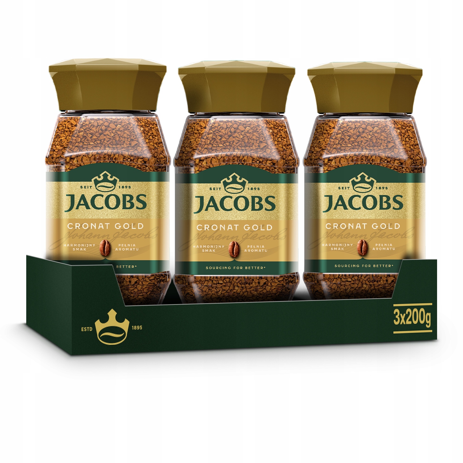 Kawa rozpuszczalna Jacobs Cronat Gold 3x200g