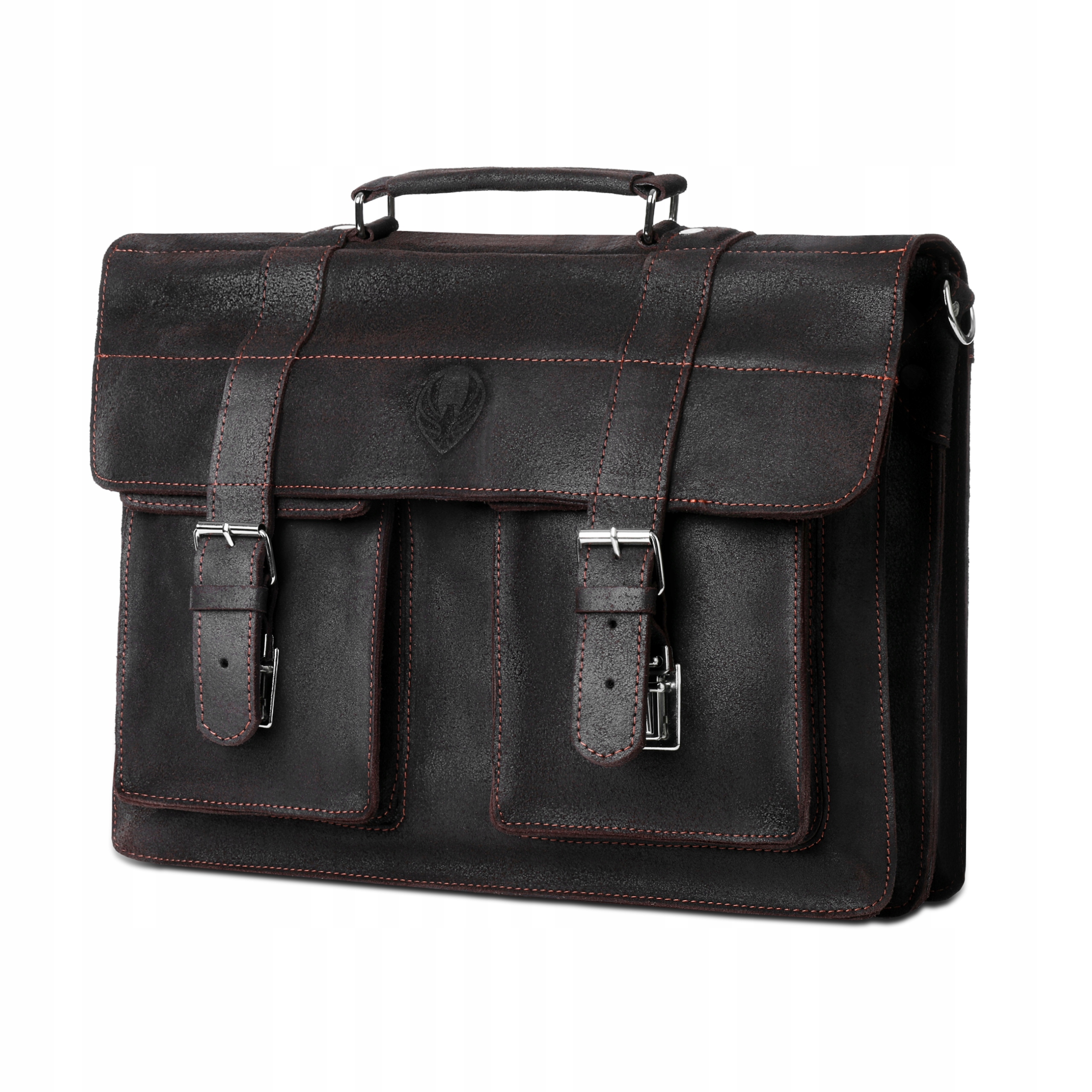 Hnědá prostorná kožená taška do práce dokumenty studia Orlovsky s06 kůže