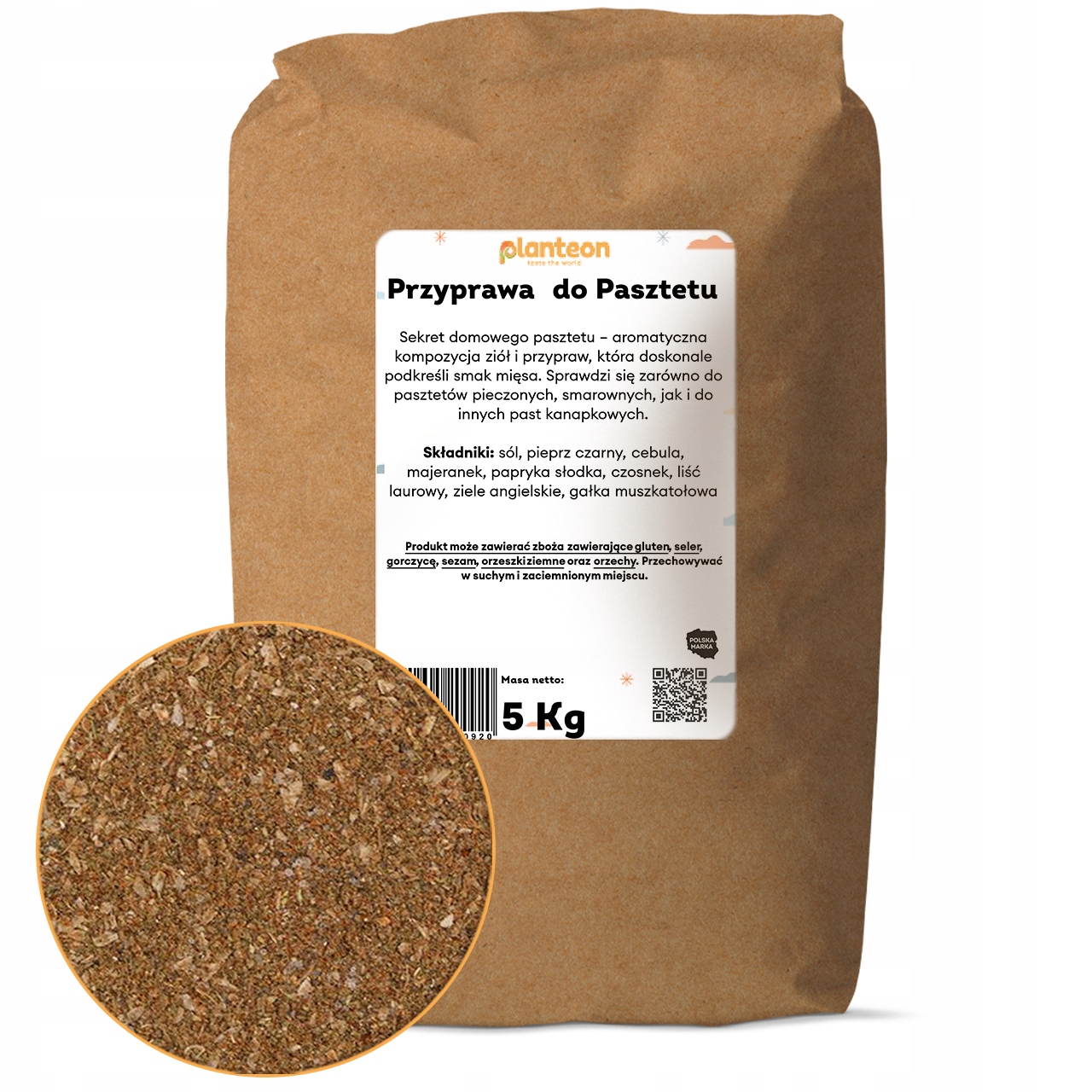Koření na paštiku 5 kg pro pečení, přírodní, bez chemie
