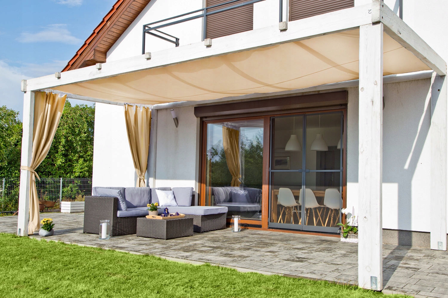 Żagiel Ogrodowy Przeciwsłoneczny Rozsuwany 5 x 3m