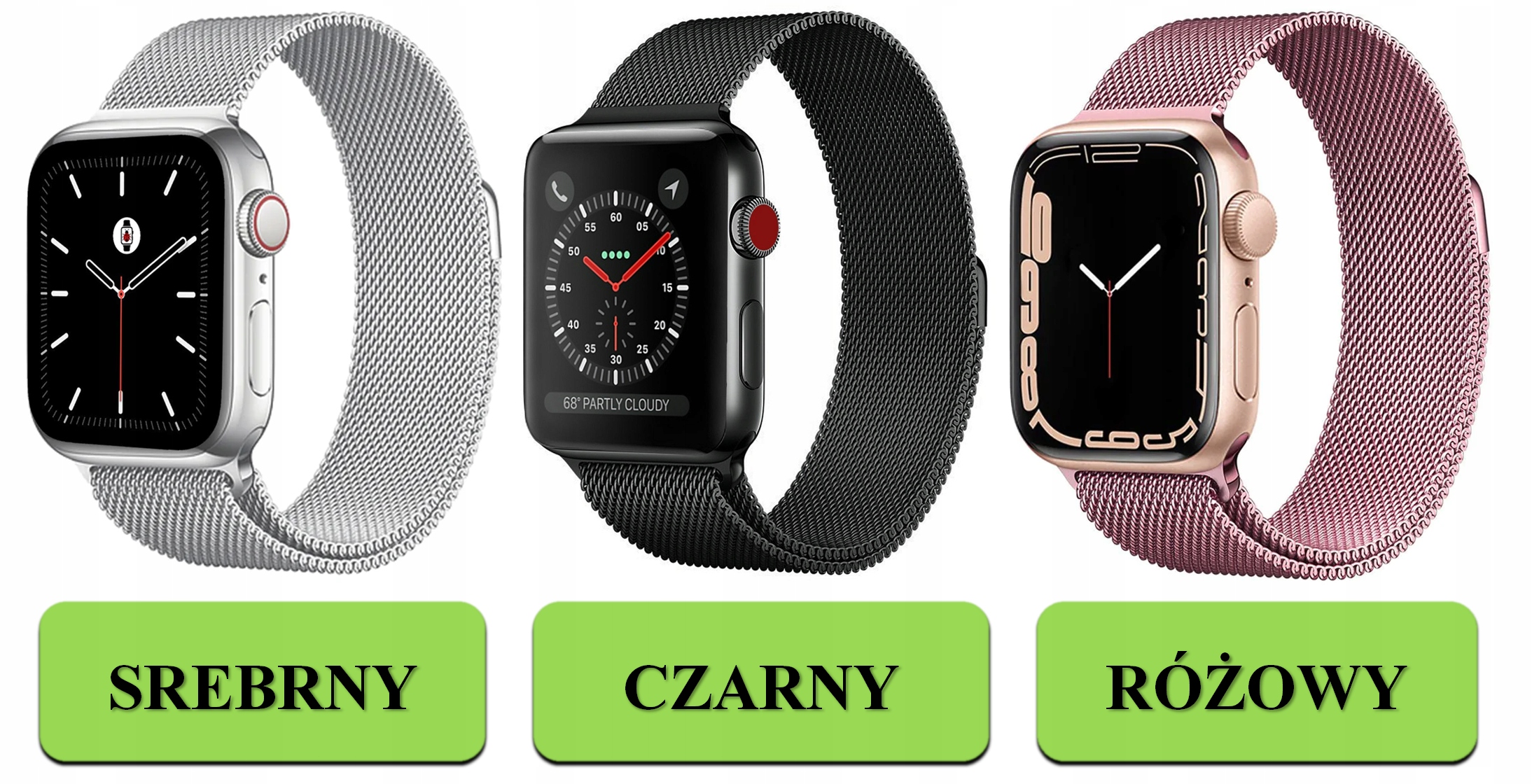 PASEK DO APPLE WATCH 4 5 6 7 8 9 10 11 SE 42MM 44MM 45MM 46MM 49MM 15 KLR. Kompatybilność Apple