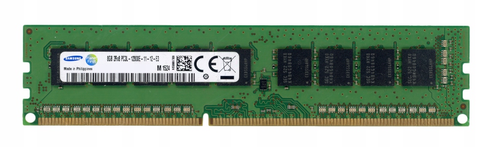 Samsung 8GB DDR3 2Rx8 1600MHz PC3L-12800E Ecc Unbuff