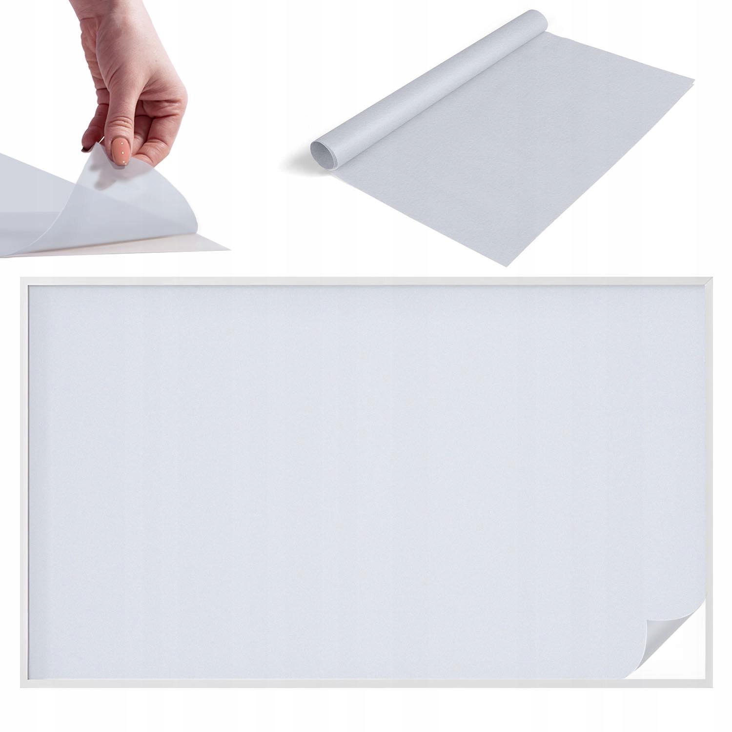 Mléčná Fólie na okna a skleněné dveře Jednotná barva 200 x 116 cm