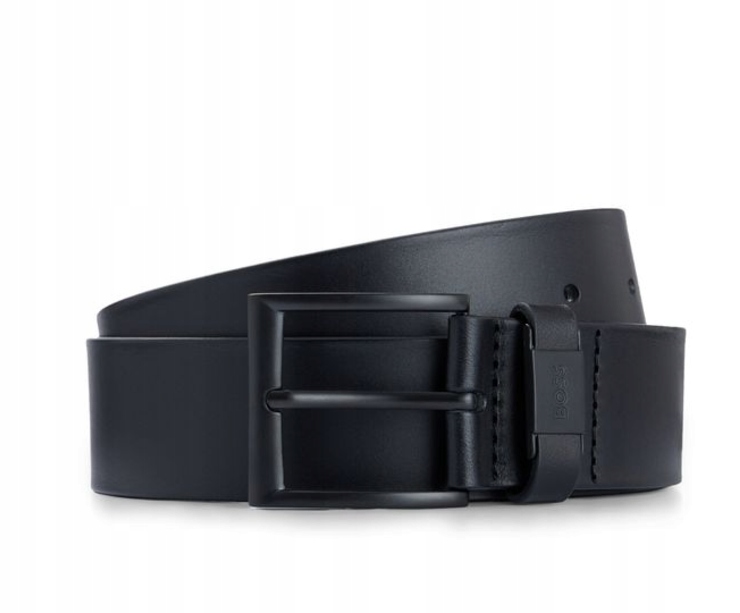 Pánský pásek Boss z italské kůže s poutkem na logo (X3)