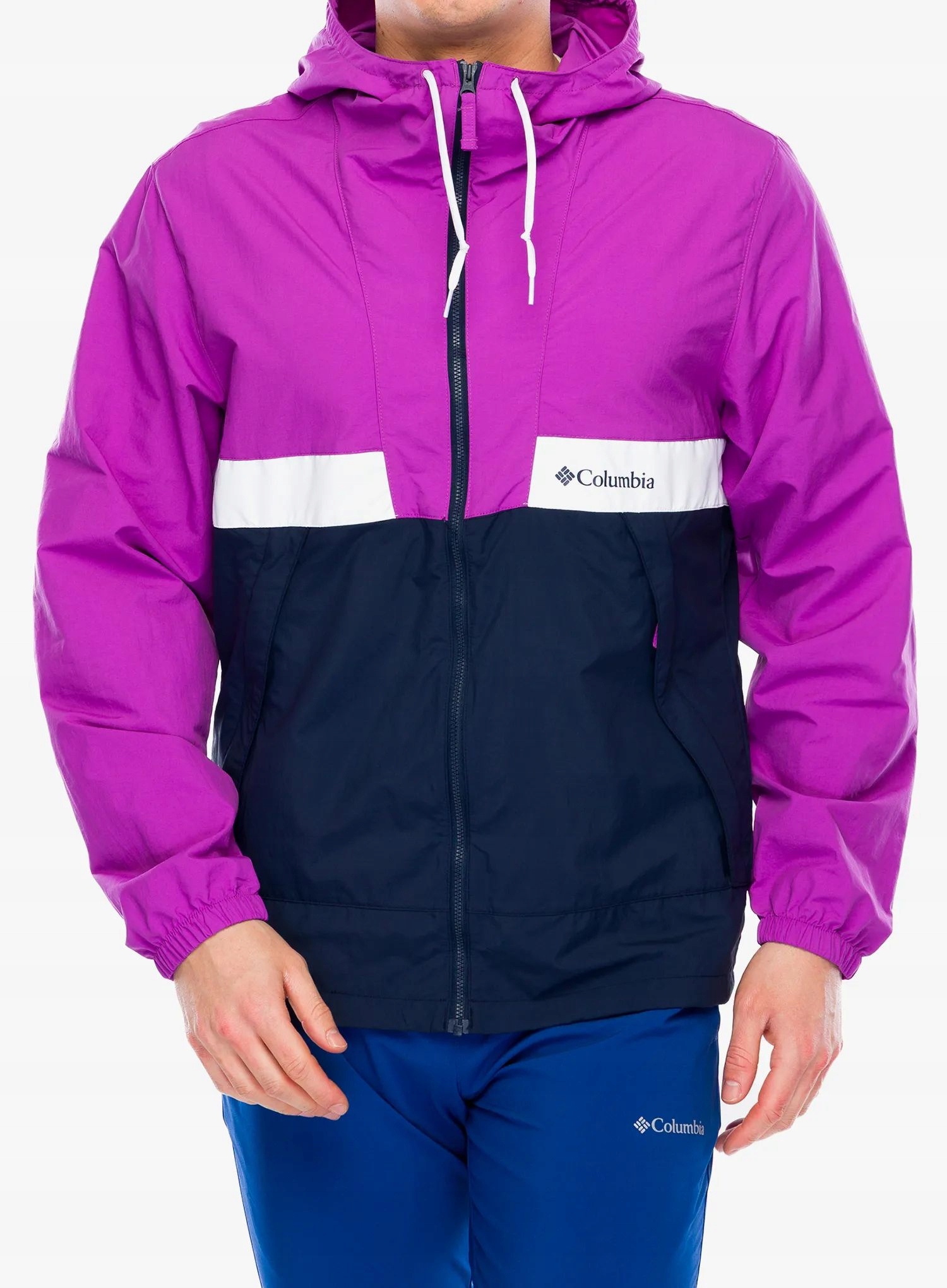 Protivětrná bunda Columbia Spire Valley Hooded Windbreaker razzle M