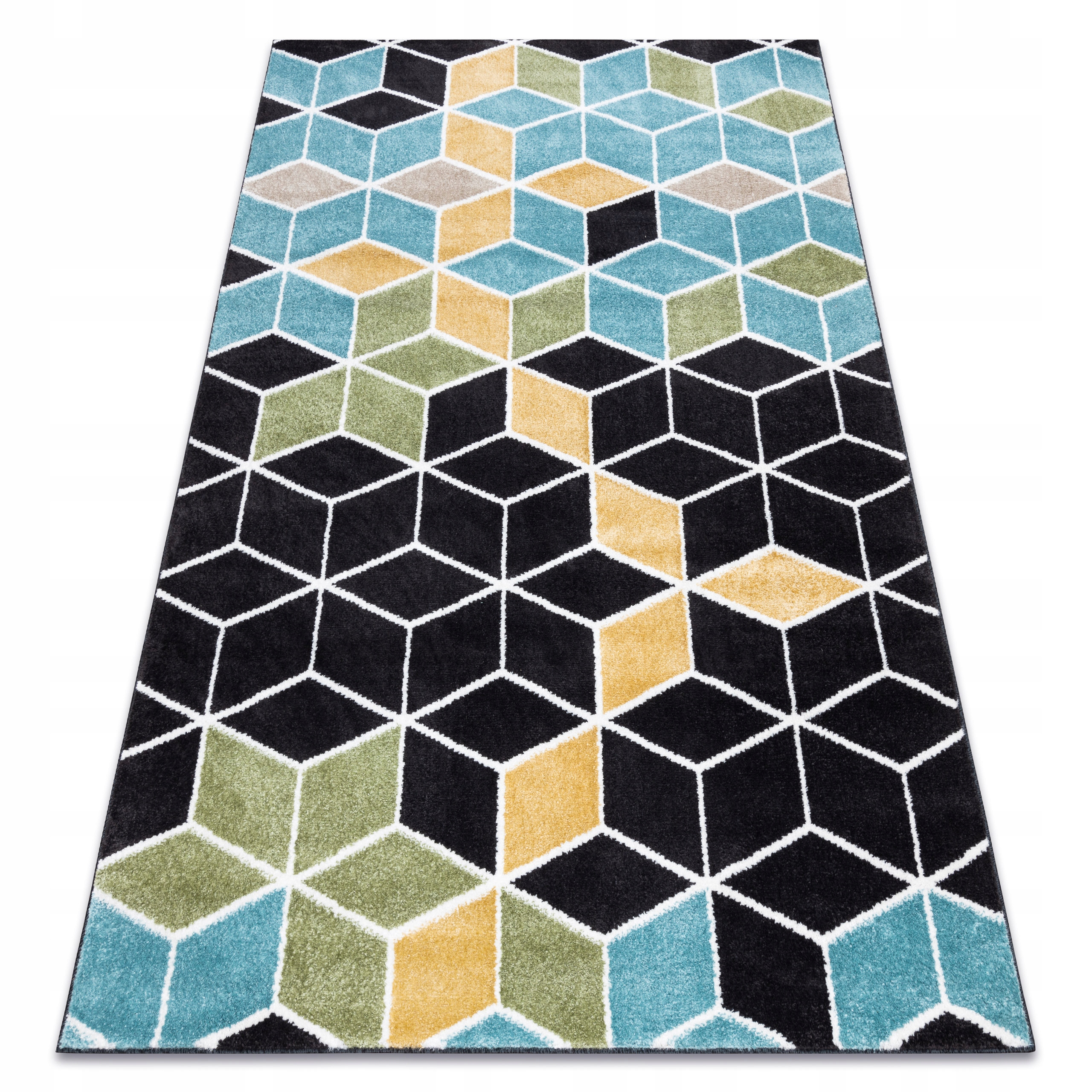 

Dywan Poli 160x220 cm Kostki 3D czarny #O407