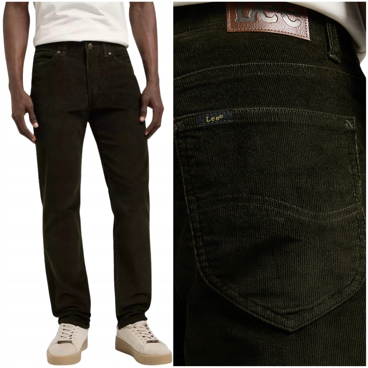 Lee Slim Fit Mvp Extreme Motion přiléhavé pohodlné kalhoty manšestrové W33 L34