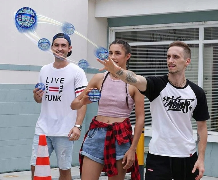 LATAJĄCA PIŁKA LED KULA USB ŚWIECĄCA DRON UFO Wysokość produktu 10 cm