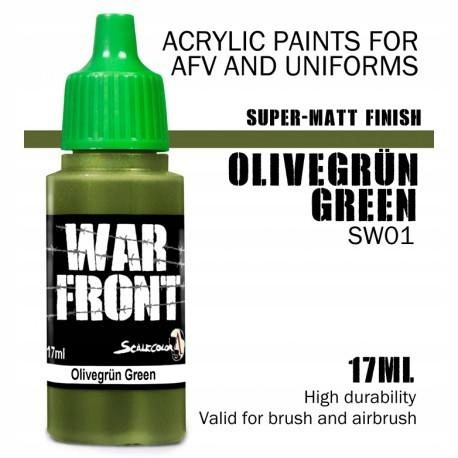 Scale 75: ScaleColor: WarFront Olivegrun Green farba akrylowa 17 ml