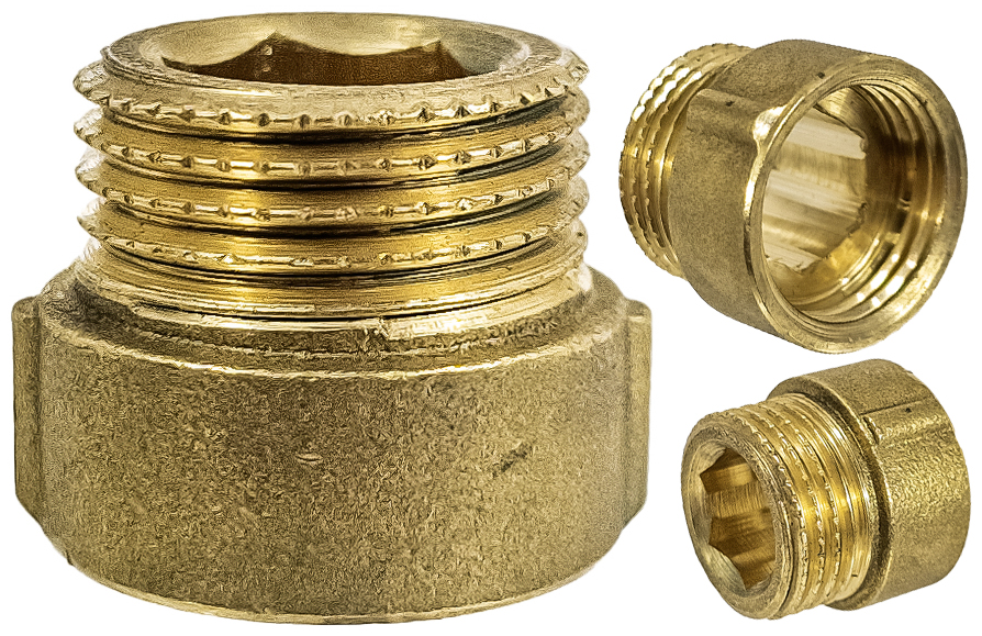 PRZEDŁUŻKA WYDŁUŻKA MOSIĘŻNA FI 1/2" CALA DN15 DŁUGOŚĆ 10mm SOLIDNA MOCNA