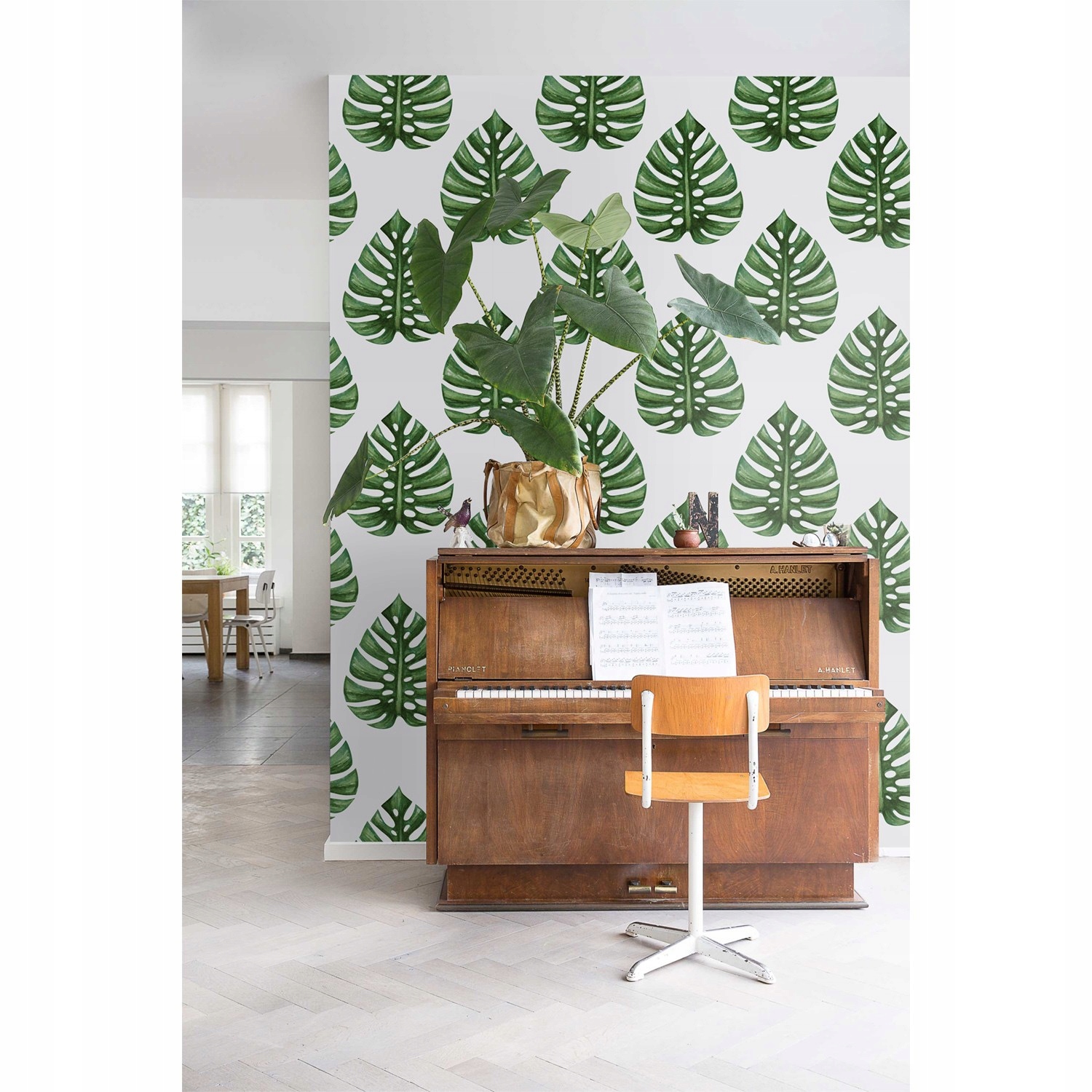 

Tapeta flizelina Monstera liście 152x104 cm + klej