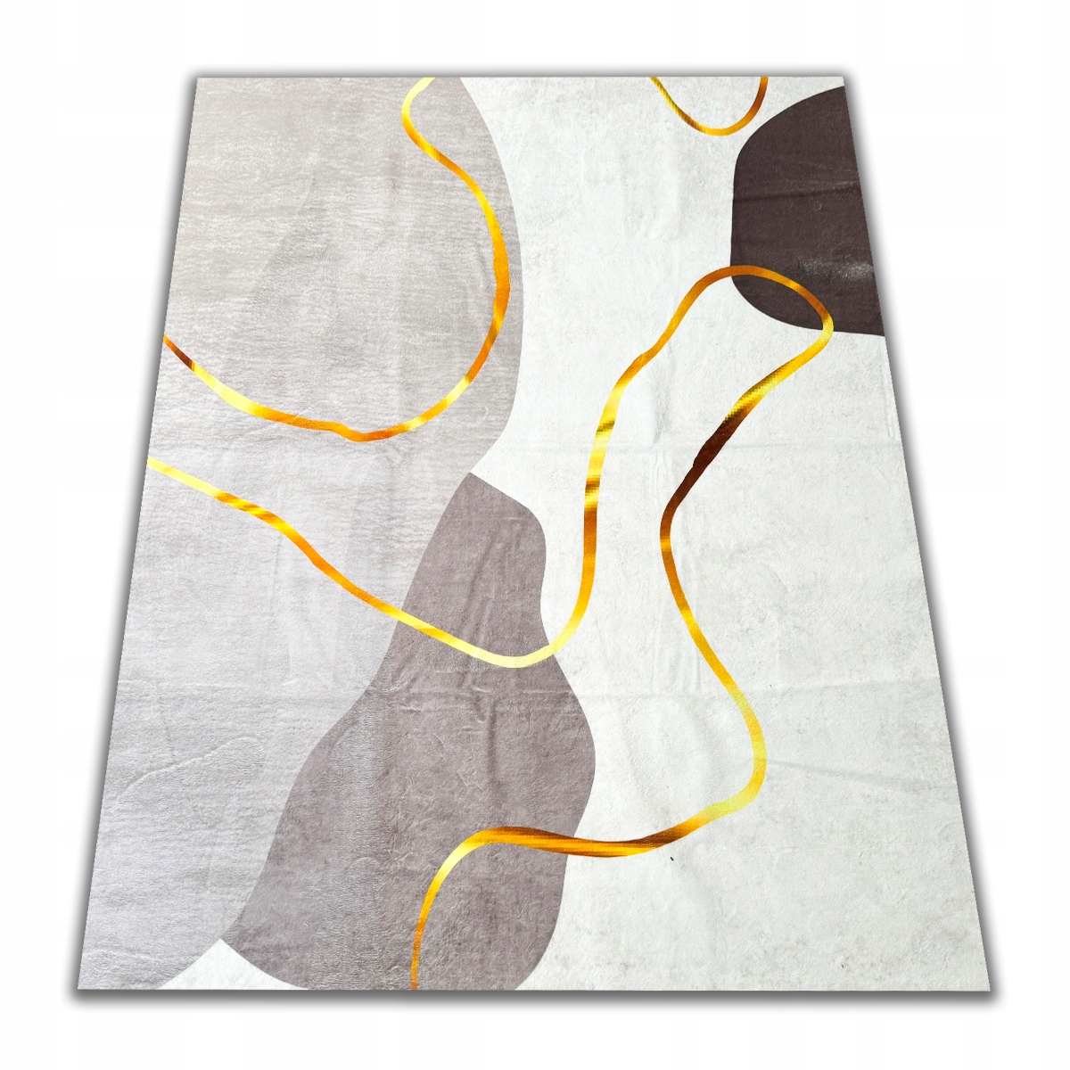 Lehký Koberec Béžový 120X160 Protiskluzová Spodní Strana Moderní Vzor Krátký Vlas