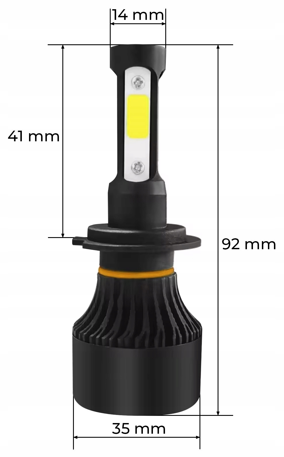 Żarówki LED H7 Mocne Komplet 18000 LM 6000K LED 1:1 80W Canbus +1000% Numer katalogowy części 5905255200203