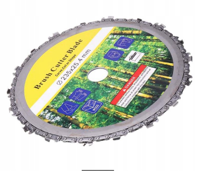 PROFESJONALNA MOCNA TARCZA ŁAŃCUCHOWA DO KOS 235mm Typ tarcza do kosy