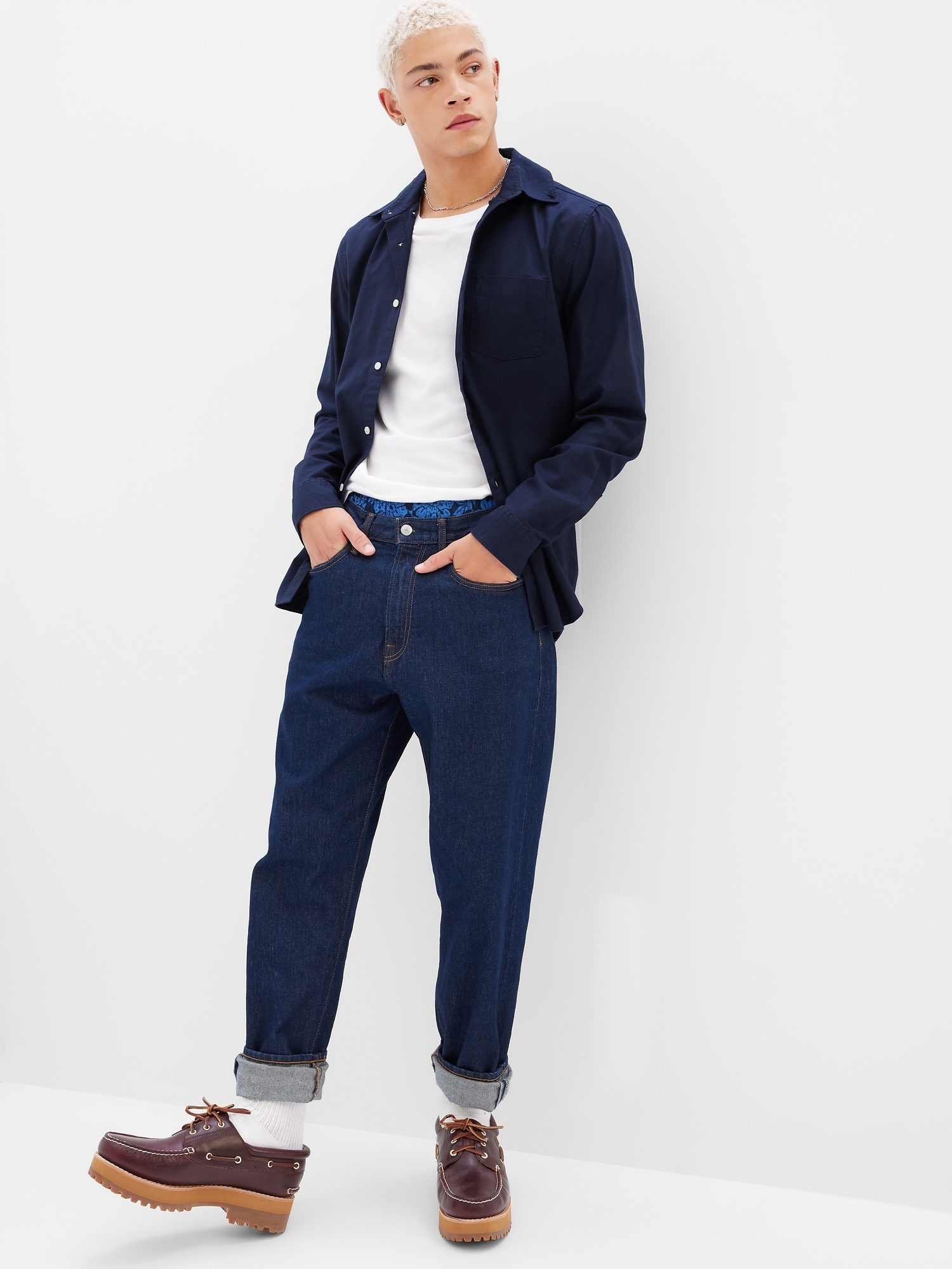 Gap Košile Standard Oxford modrá