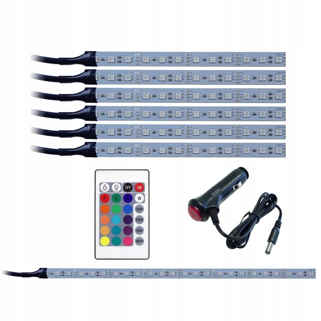 Rgb osvětlení auta Led 6x30 cm zavazadlo