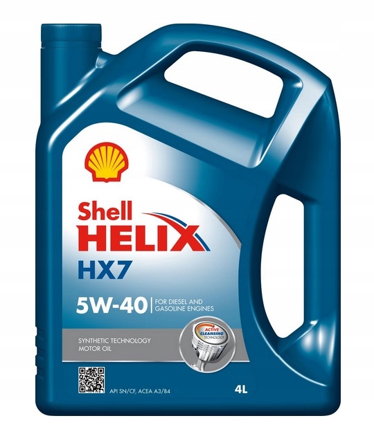 

Olej silnikowy syntetyczny Shell Helix HX7 5W40 4L