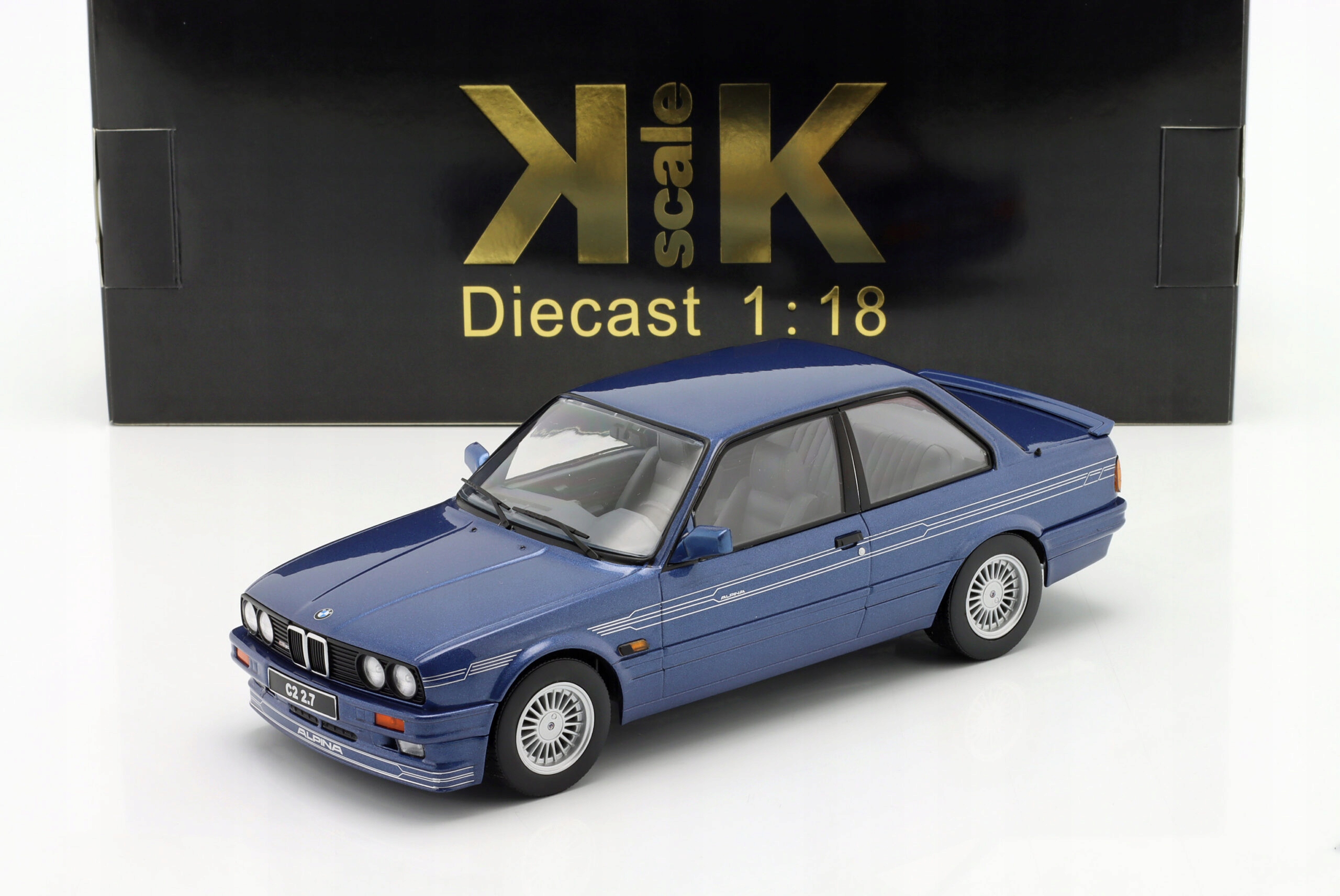 Kk Scale Bmw Alpina C2 2.7 E30 1988 Blue meta 1:18