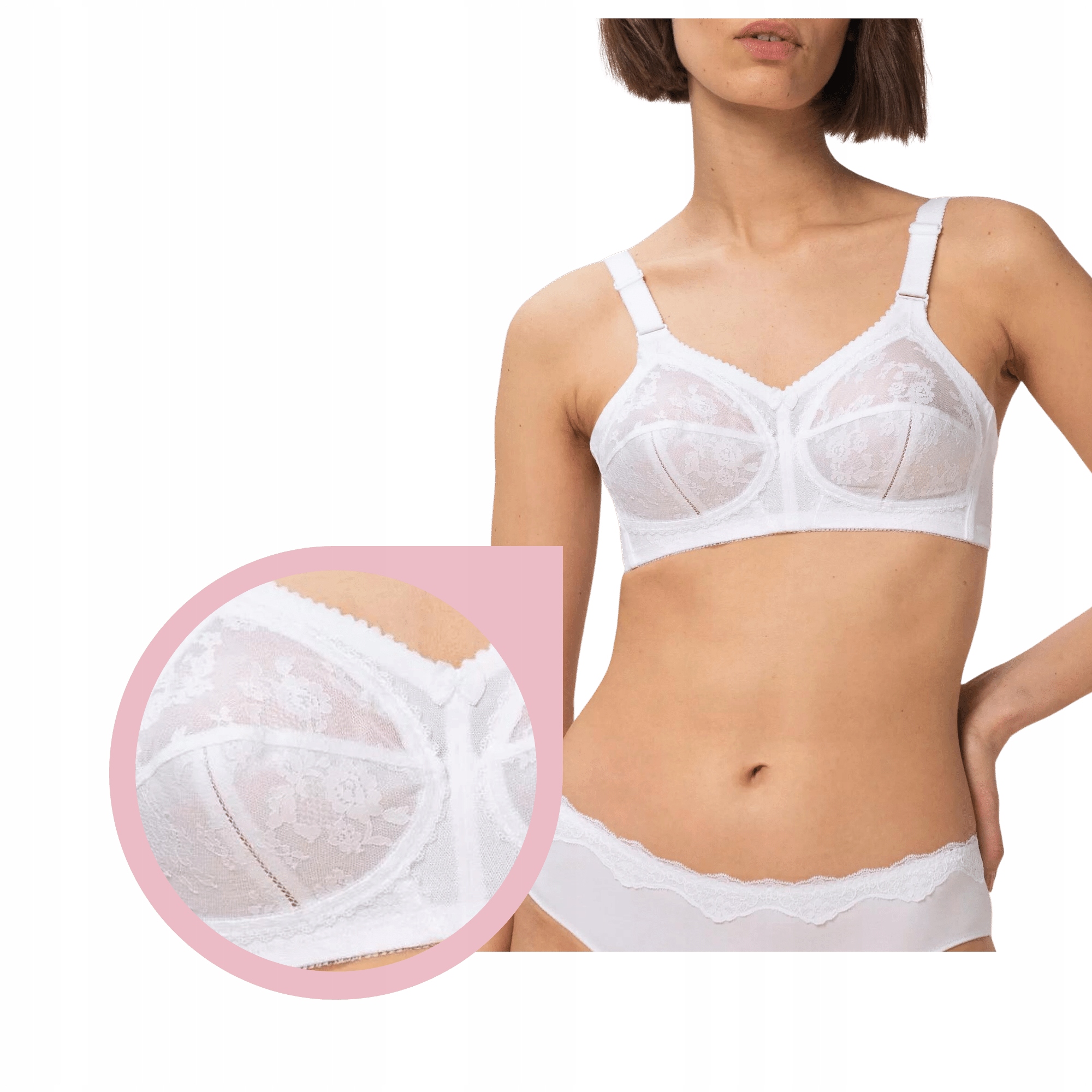Měkká podprsenka bez kostic, pohodlná, bílá podprsenka Triumph Doreen 105G